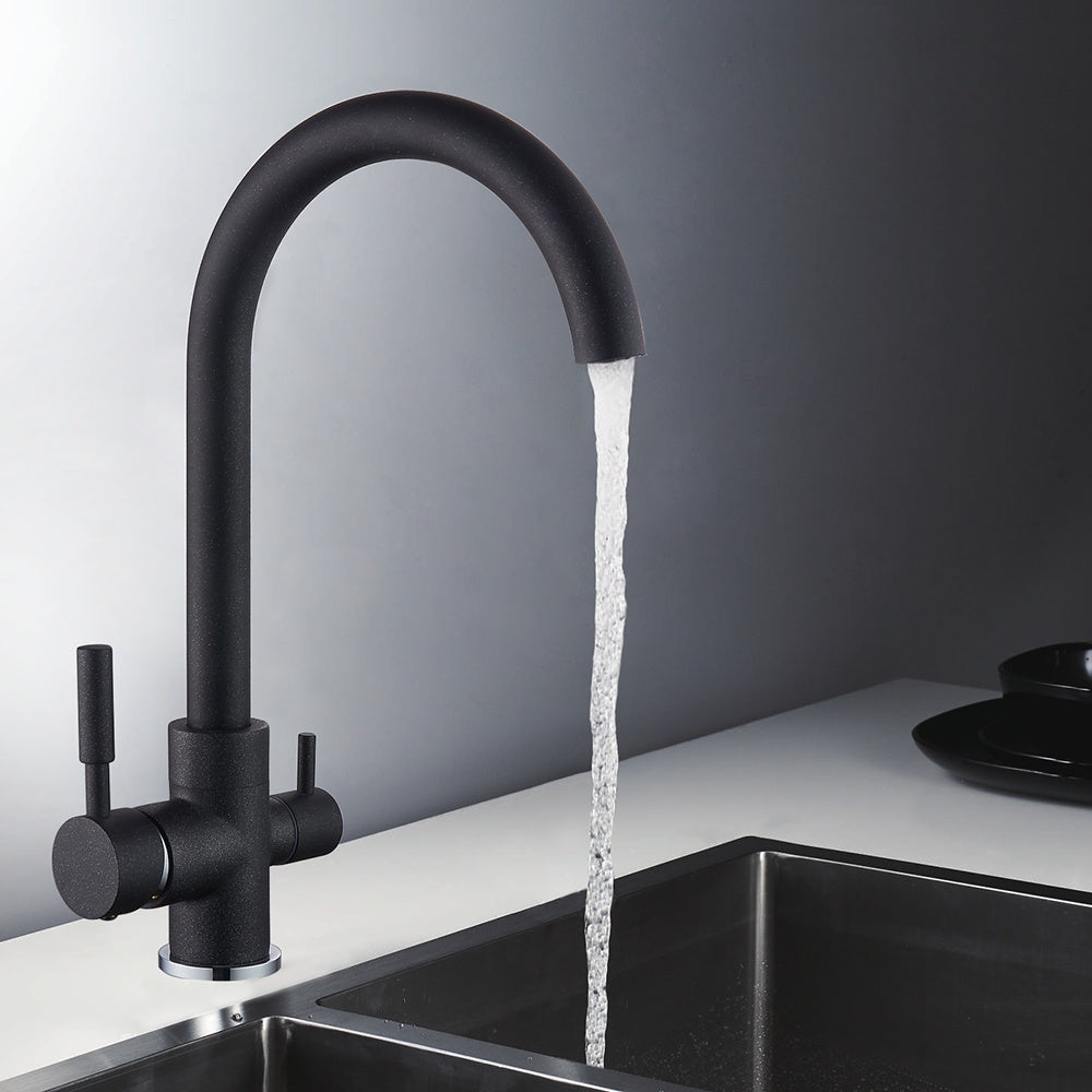 GRIFERÍA MONOCOMANDO P/MESADA CON CONEXION PARA PURIFICADOR SPR2208 BLACK