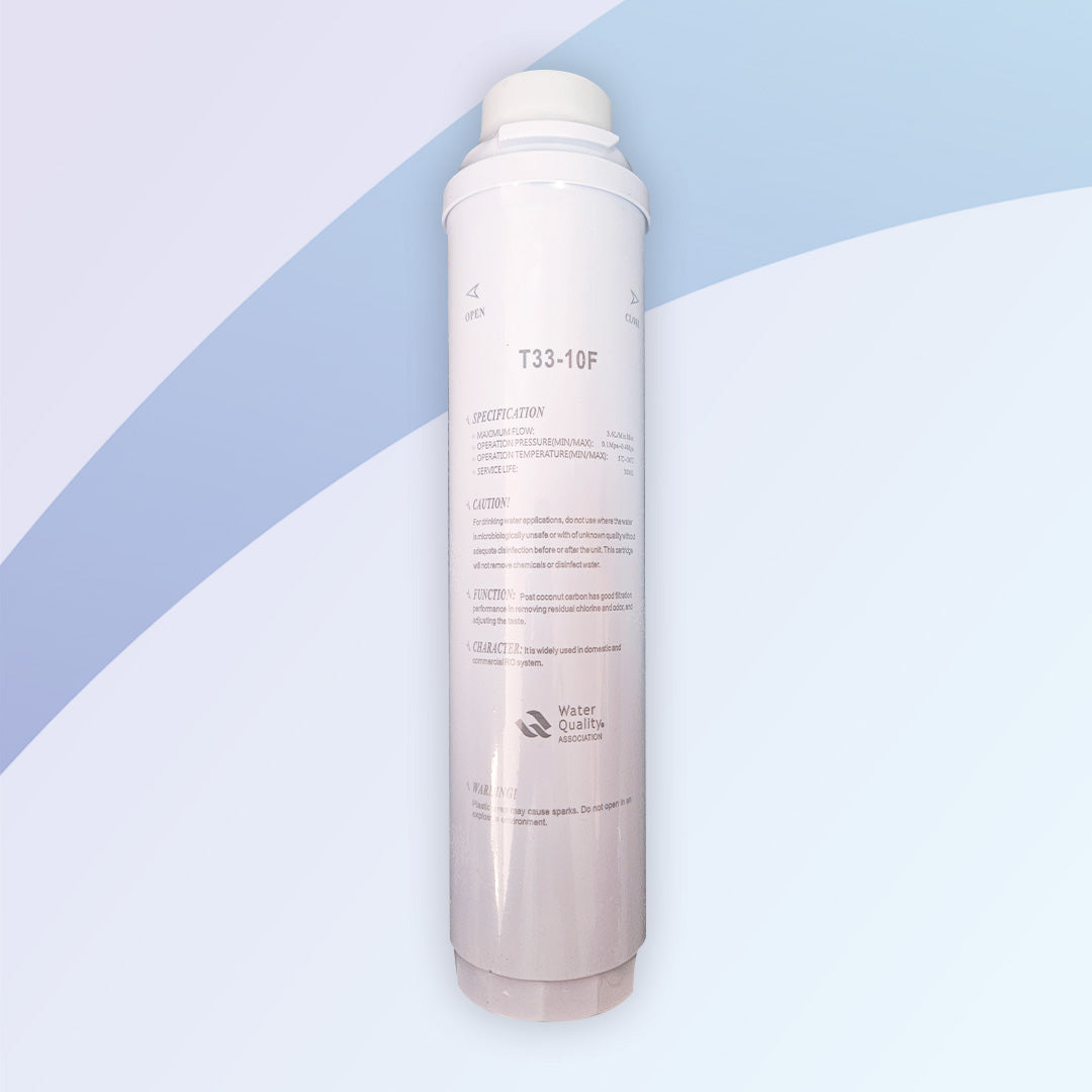 FILTRO DE CARBON ACTIVADO EN LINEA T33-10CF PARA DISPENSADOR H04