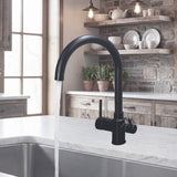GRIFERÍA MONOCOMANDO P/MESADA CON CONEXION PARA PURIFICADOR SPR2208 BLACK
